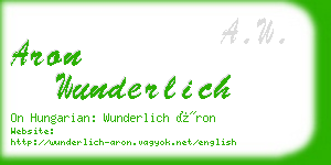 aron wunderlich business card